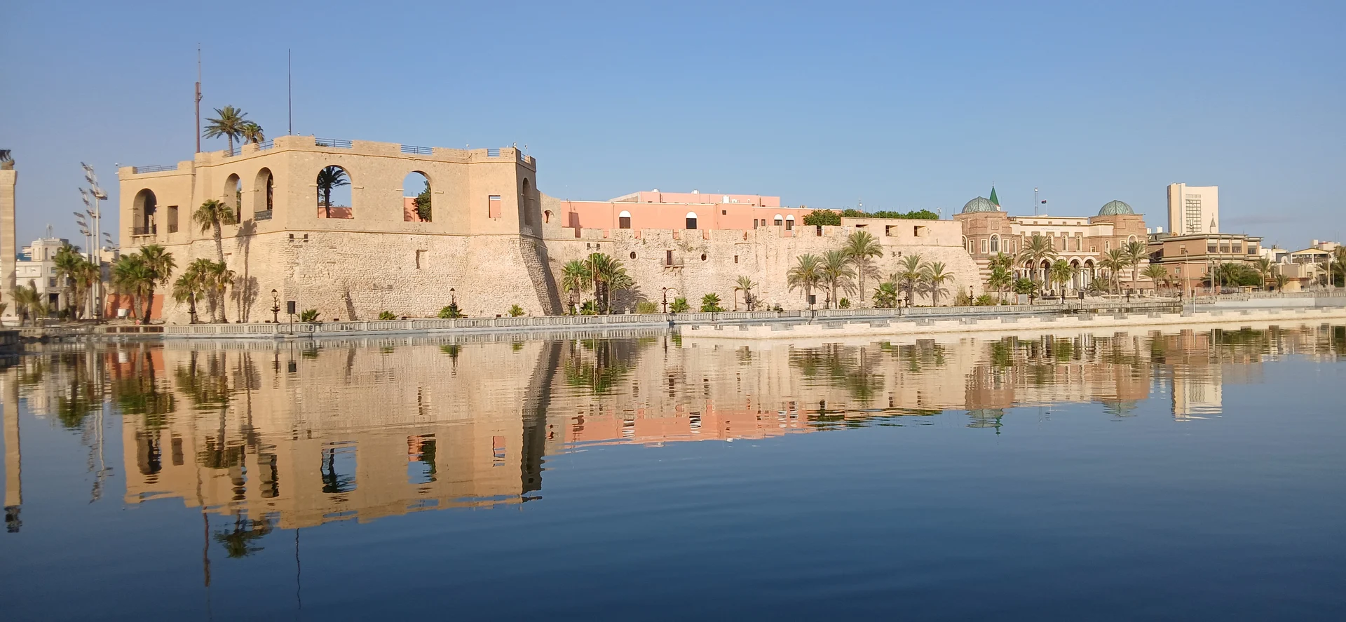 Red Castle and surrounding city context in Tripoli, Libya, photographed in 2025