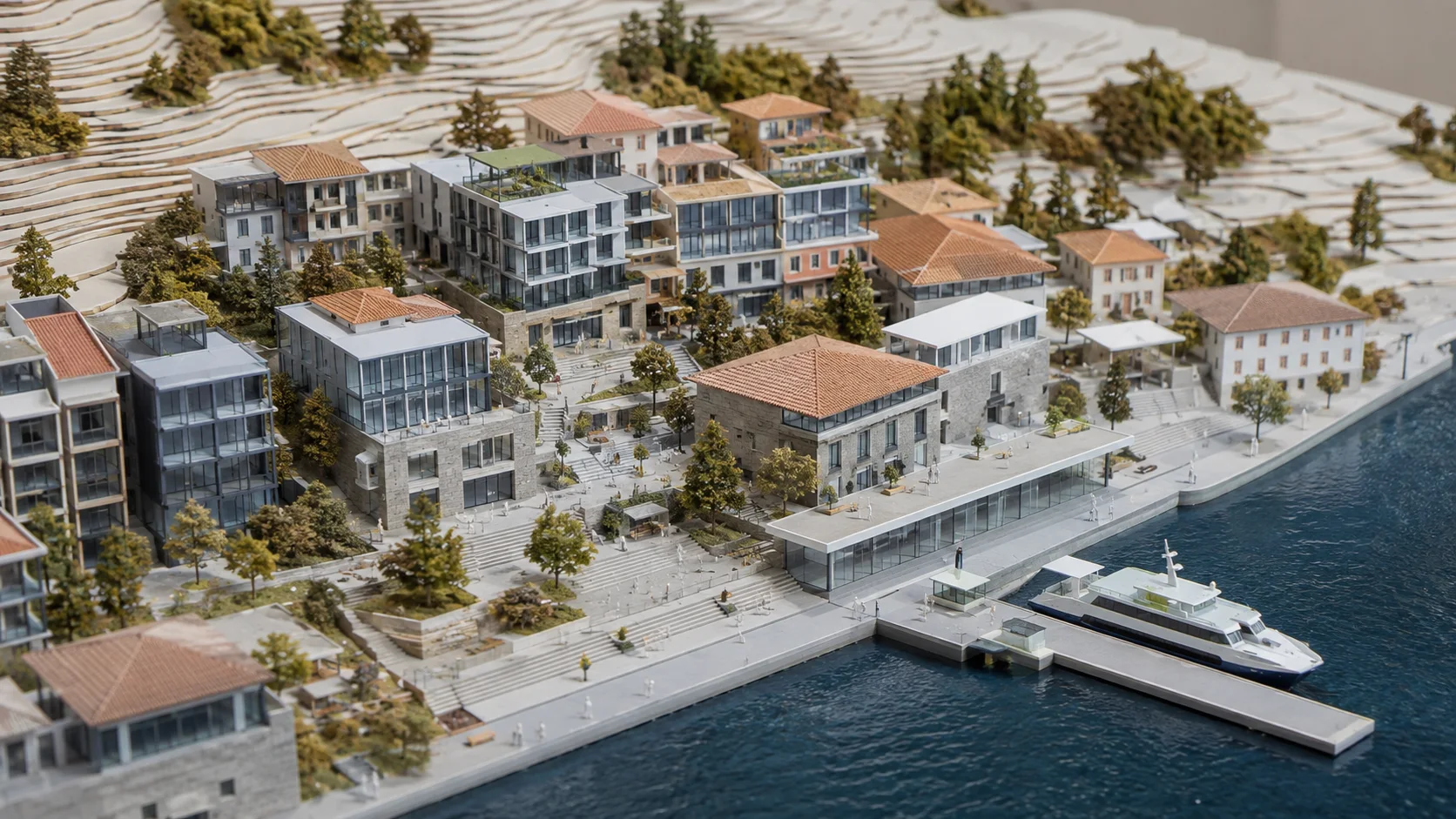 Illustrative Turkish hillside urban model, not an ACE office photograph