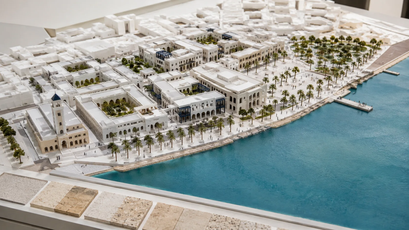 Illustrative Libyan coastal urban model, not an ACE office photograph